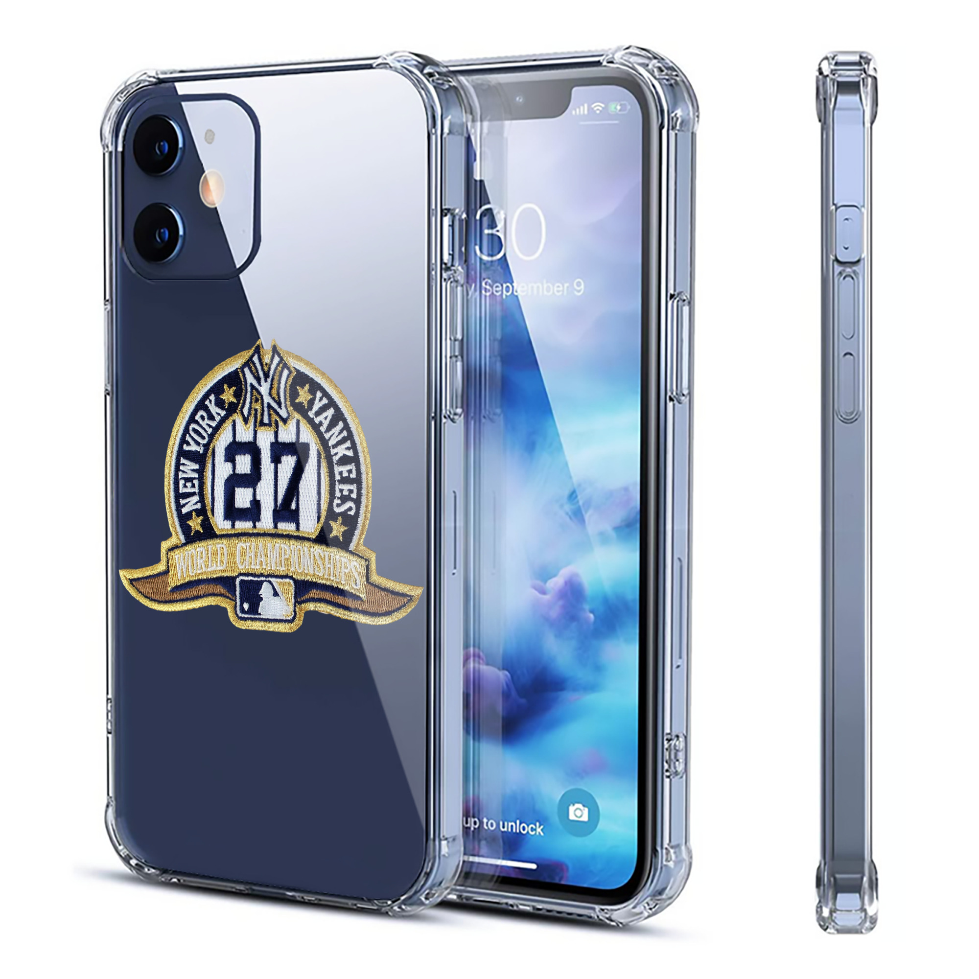 New York Yankees 271 Clear IPhone 12 Case – Soft TPU With UV Print – Enhanced Drop Protection, Precise Fit, Anti-Fingerprint, Customizable Design, Scratch-Resistant, Yellow-Resistant